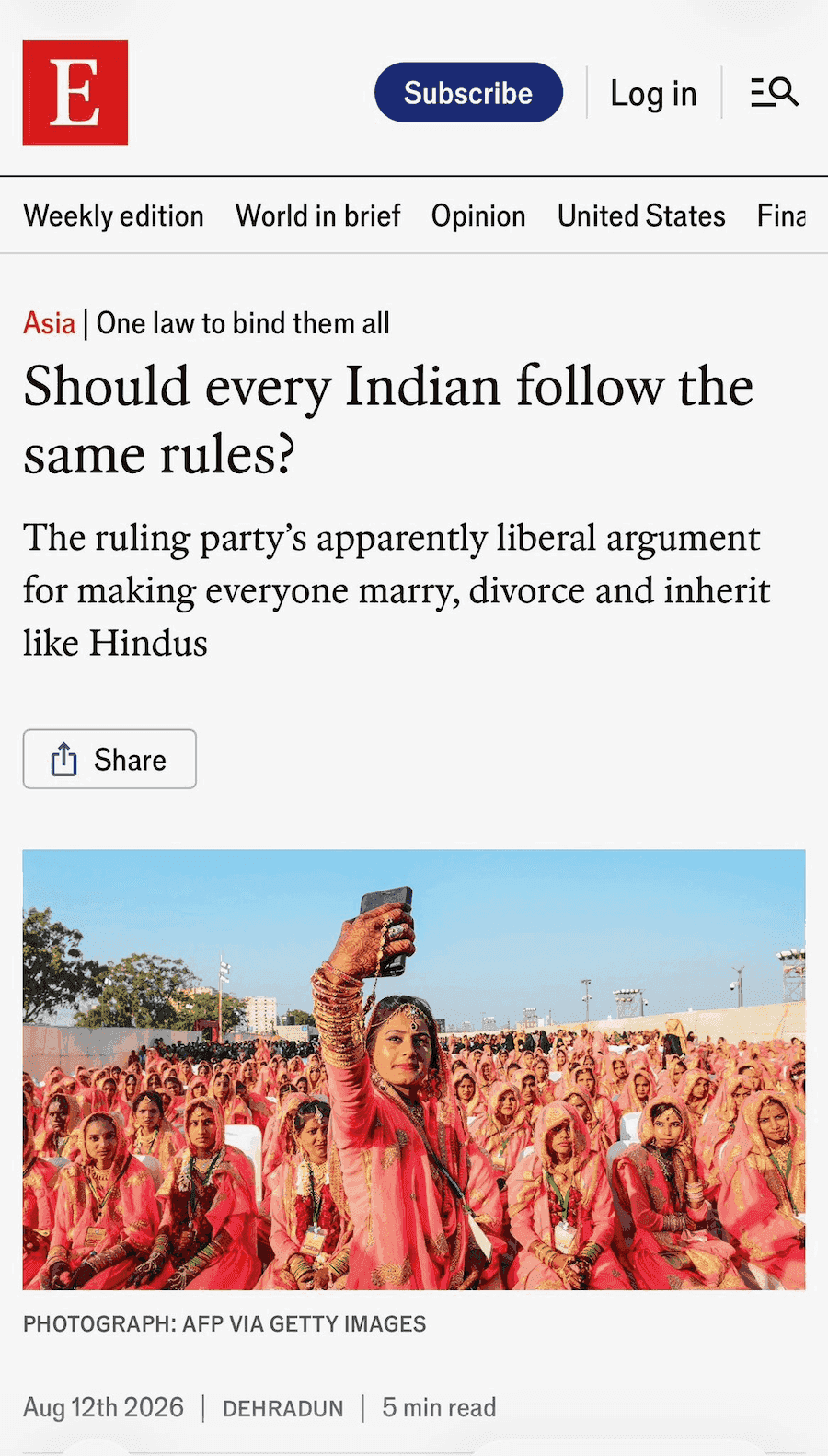Common Civil code bad for India